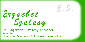 erzsebet szelesy business card